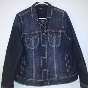 Silver Womans Jean Jacket Size 2 X